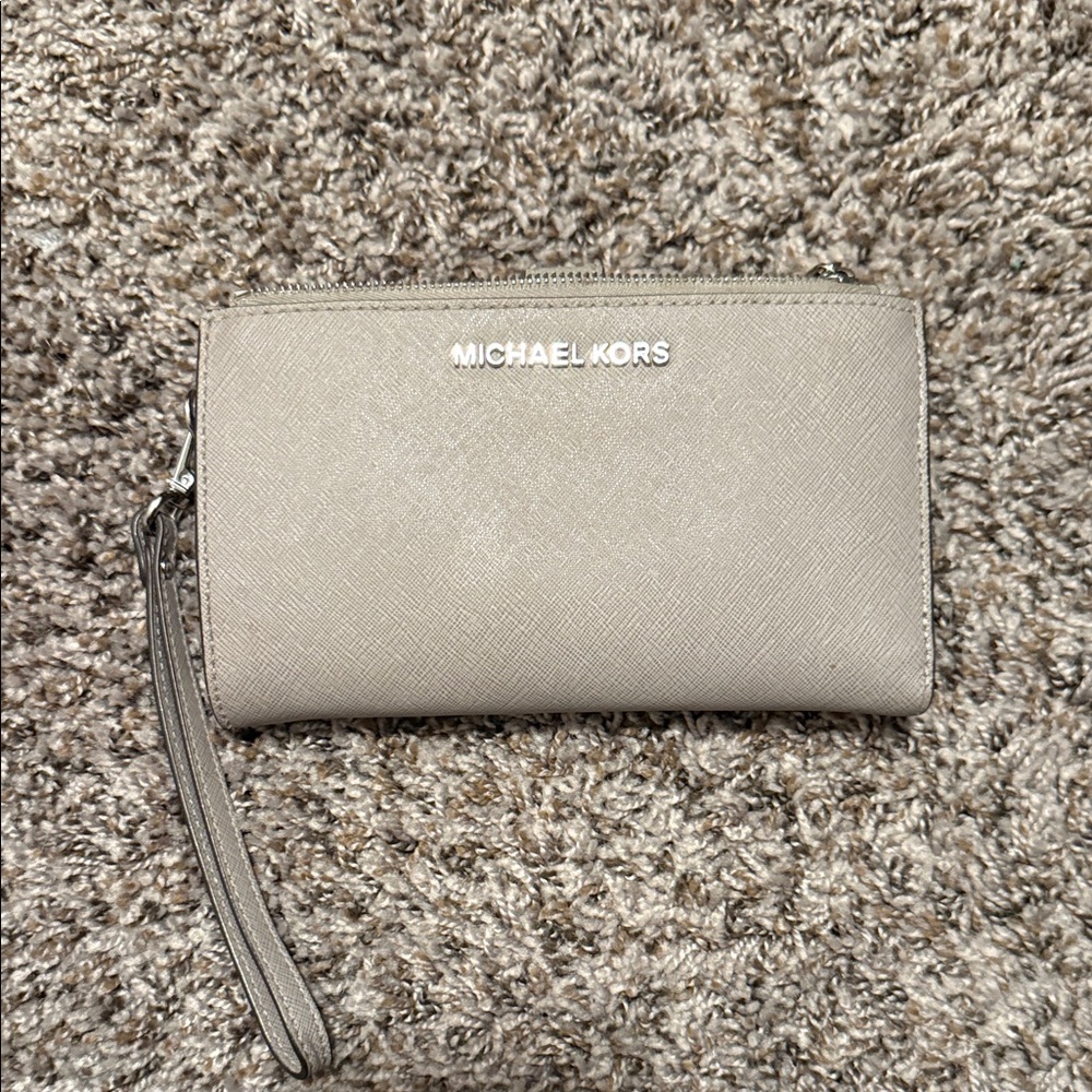 Michael Kors Taupe Wristlet
